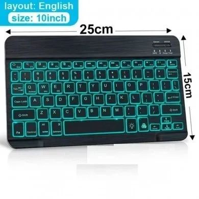 Teclado Bluetooth Abnt Com Iluminação P/ Tablets e Ipads