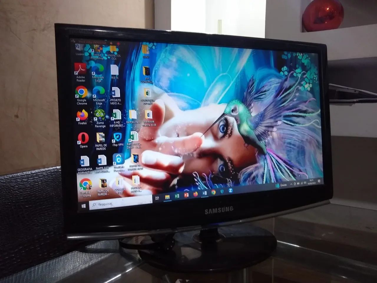 Monitor Samsung 20 polegadas com adaptador HDMI. Parcelo no cartão sem juros 