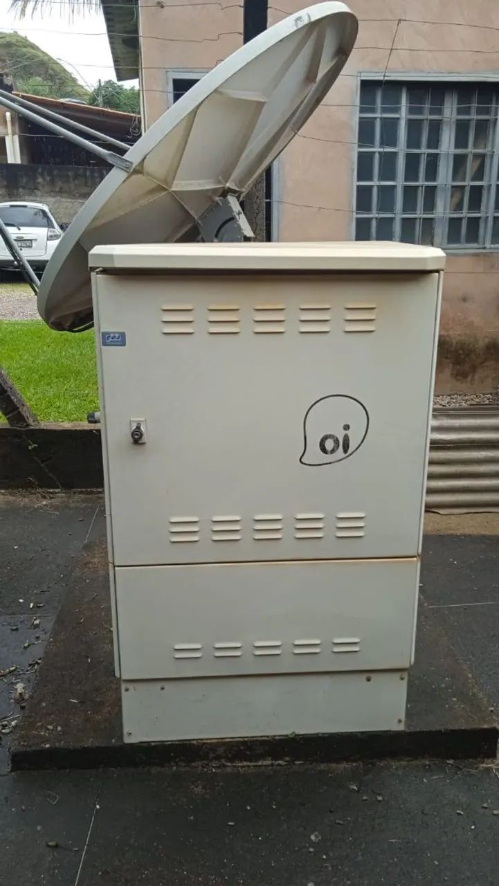 Estação VSAT Desativada - Gabinete Alcatel + Antena + Baterias - Foto 2