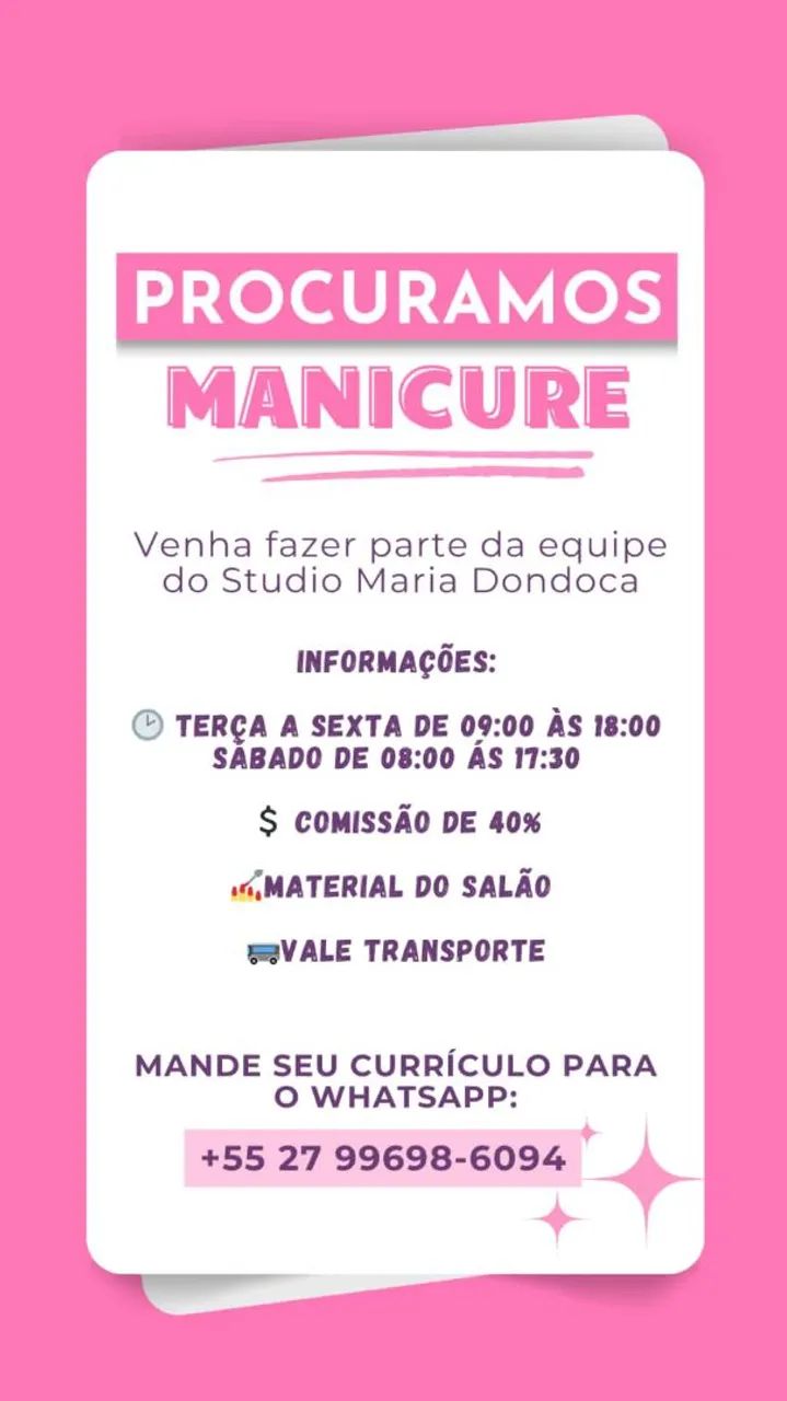 Estamos contratando!