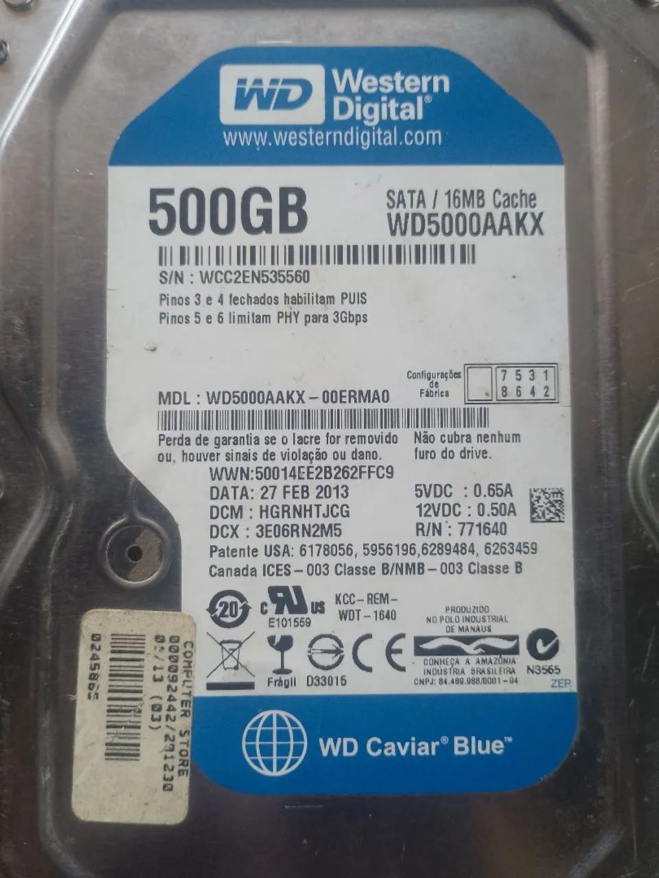 HD WESTERN 500GB - Foto 4