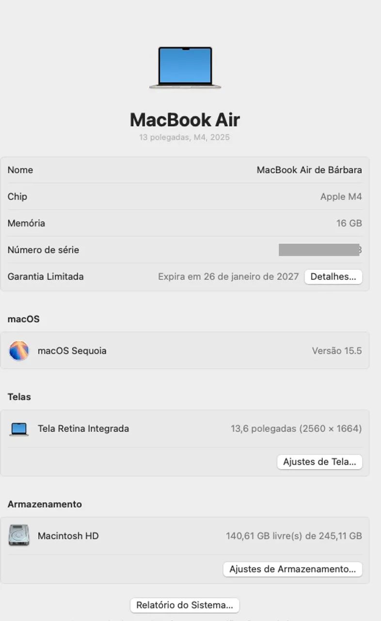 MacBook Air M4 16Gb 256Gb  - Foto 2