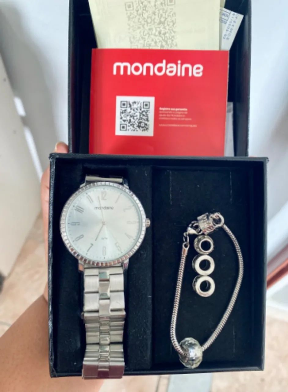 Relógio Mondaine c/ Pulseira e Berloques - Foto 3