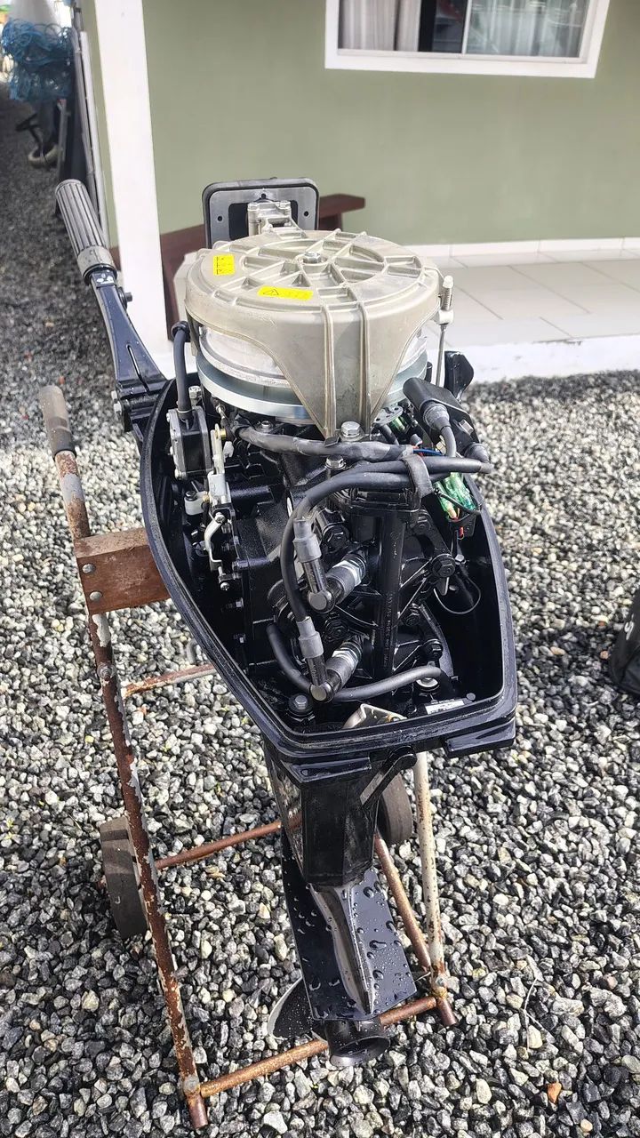 barco de madeira com motor 30 Hp e carreta rodoviaria - Foto 4