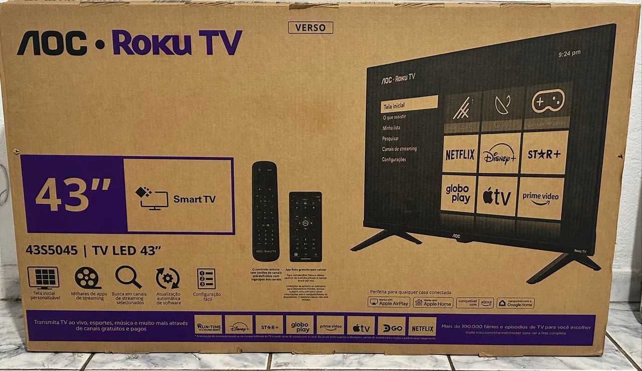 TV nova na caixa com nota fiscal  - Foto 3