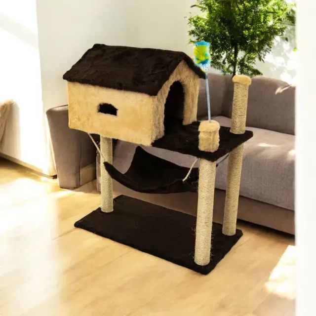 Cat Scratcher with Playhouse Playground