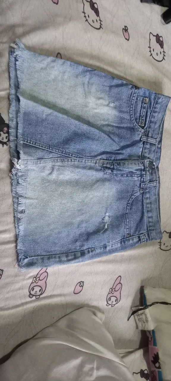 Saia jeans azul