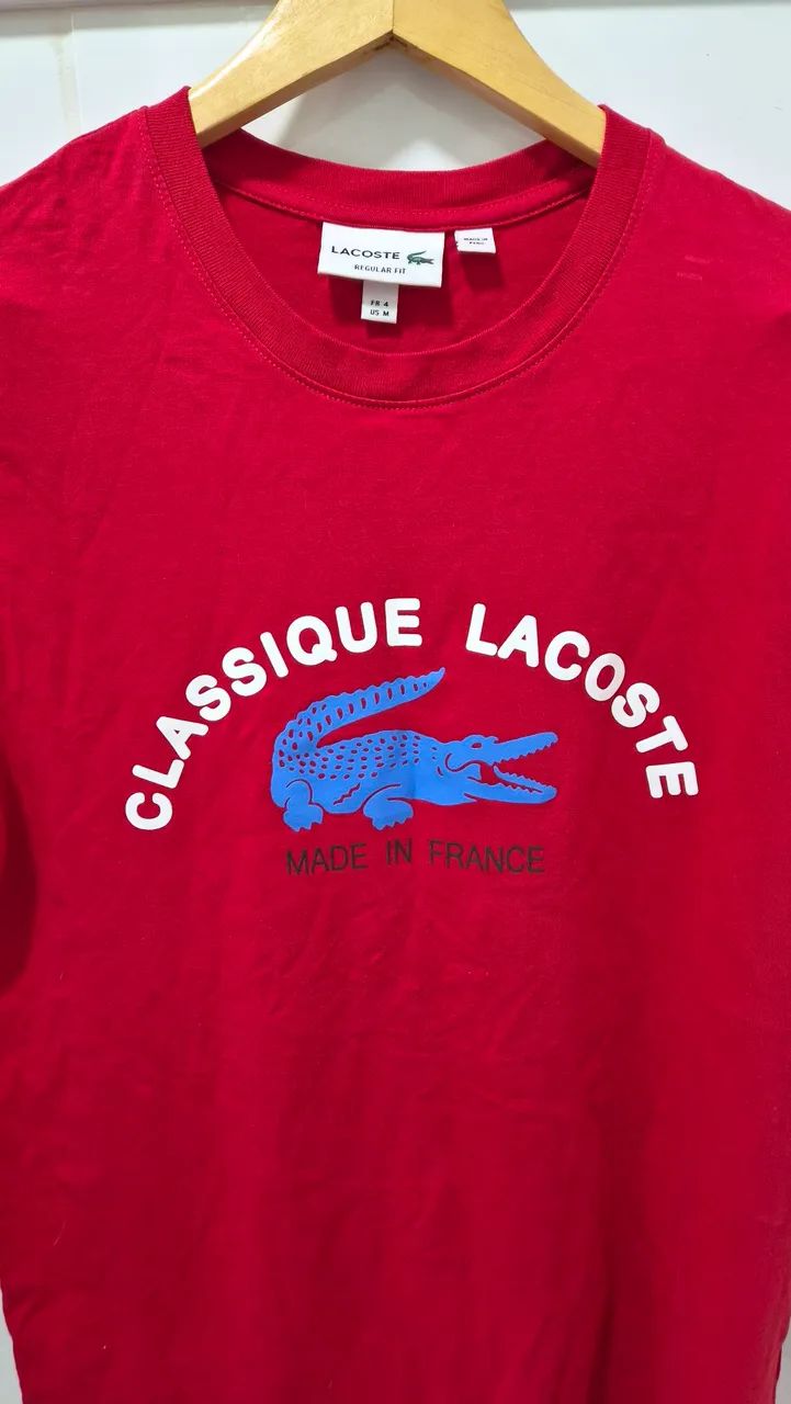 Camiseta lacoste vermelha classique M - Foto 3