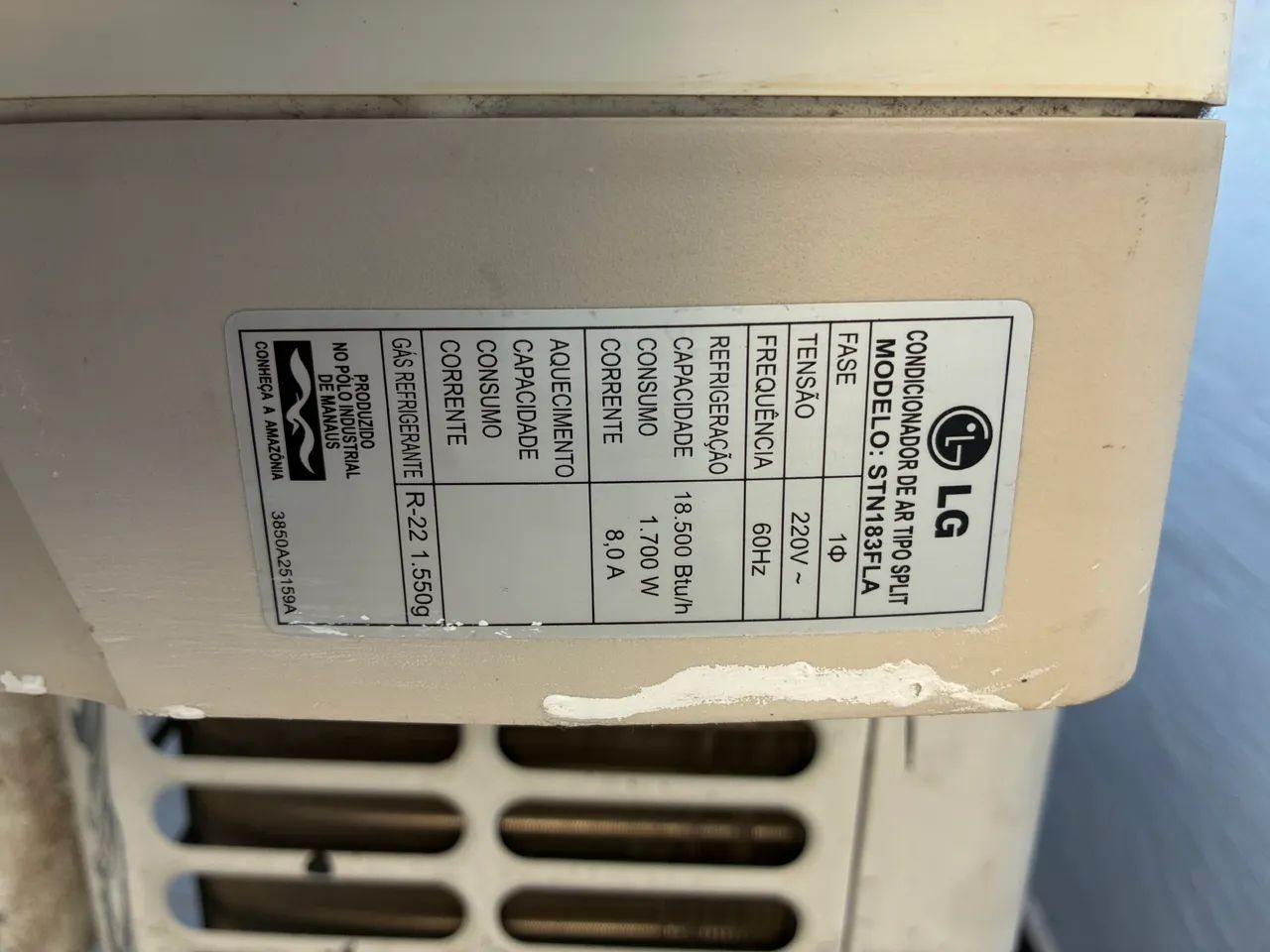Ar condicionado 18500btu