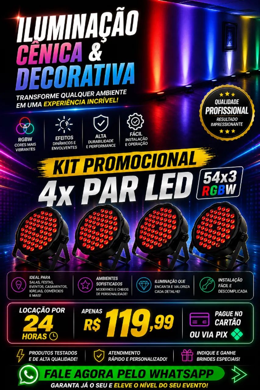 Iluminação de teto, cênica e balada 