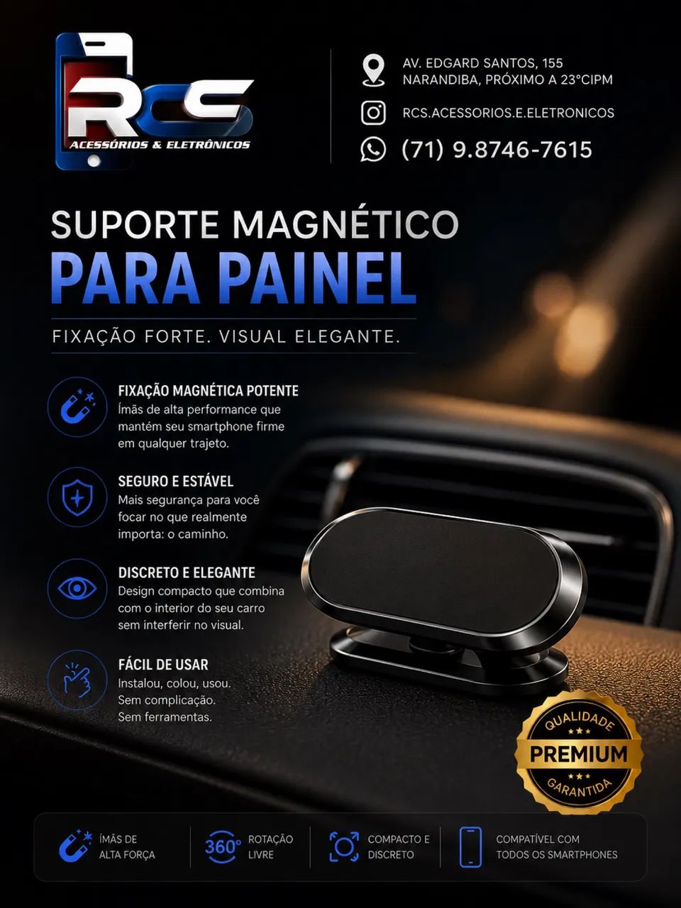 Suporte Magnético articulado 