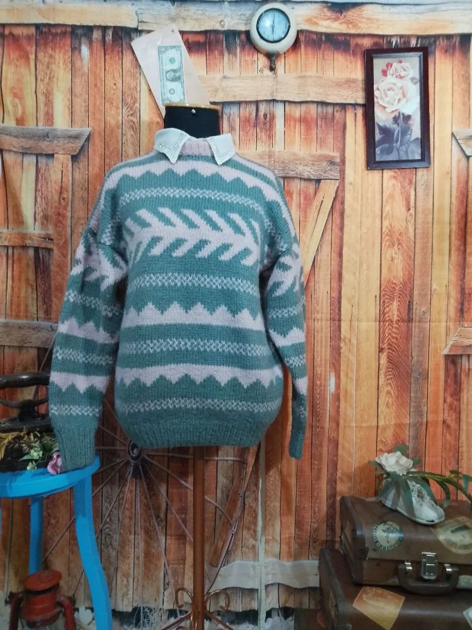Blusa em tricô grosso,G - Foto 2