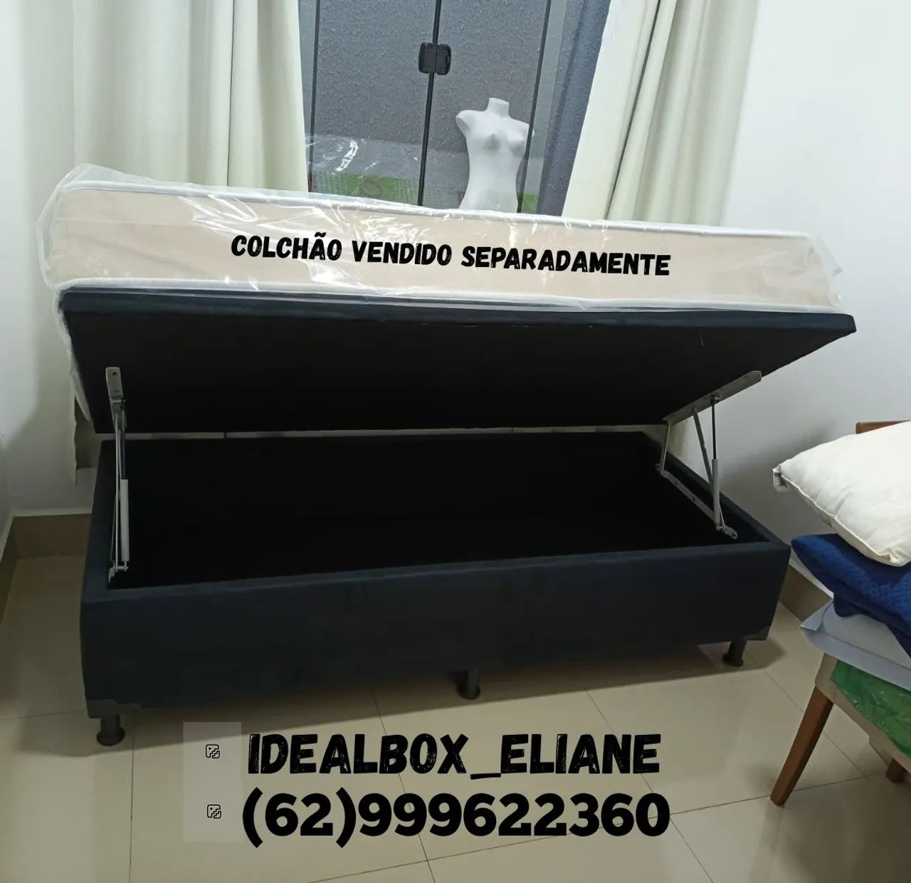 Box baú solteiro 88×188 _ Direto da fábrica  - Foto 4
