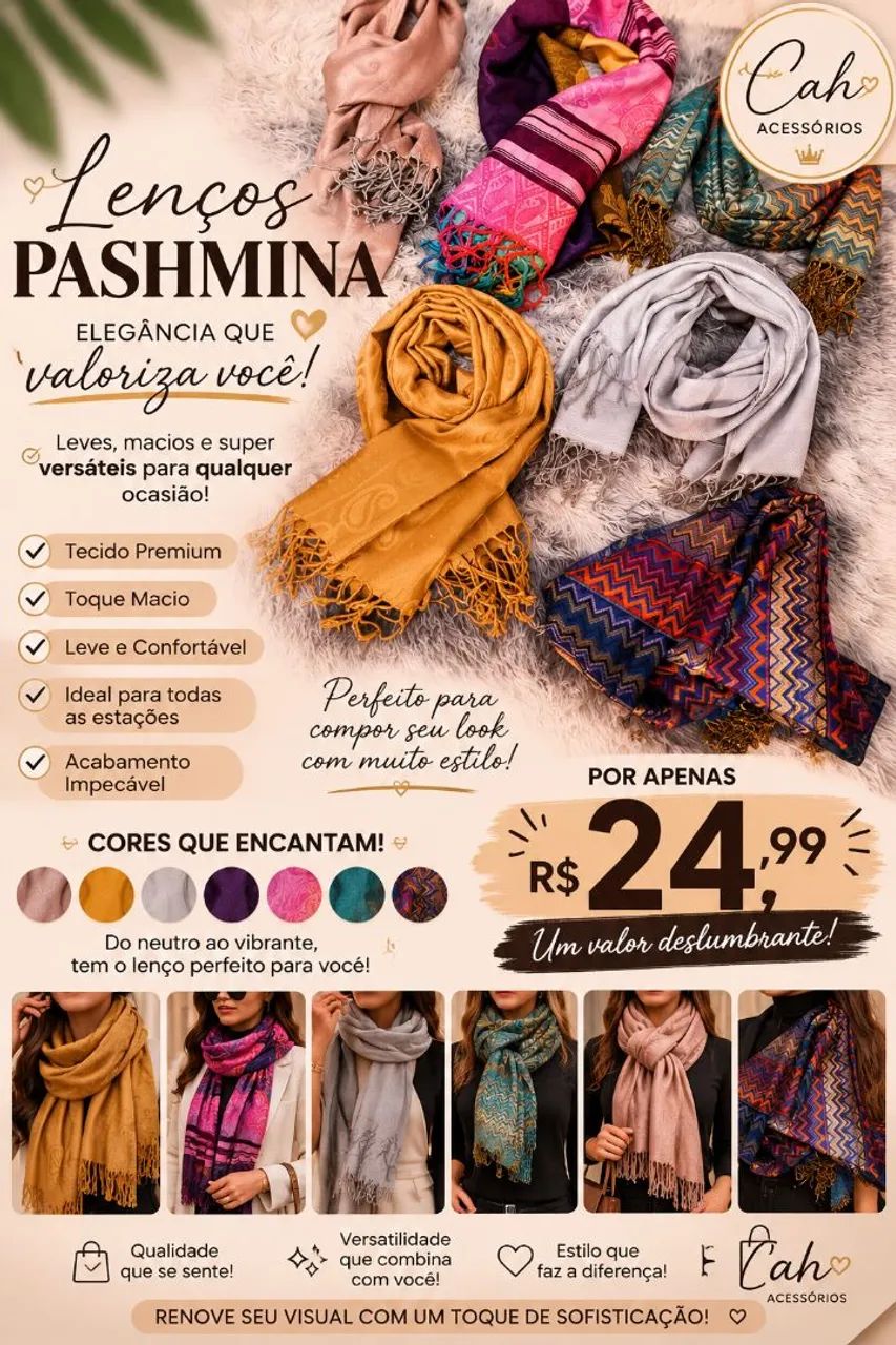 Lenços pashmira  - Foto 3