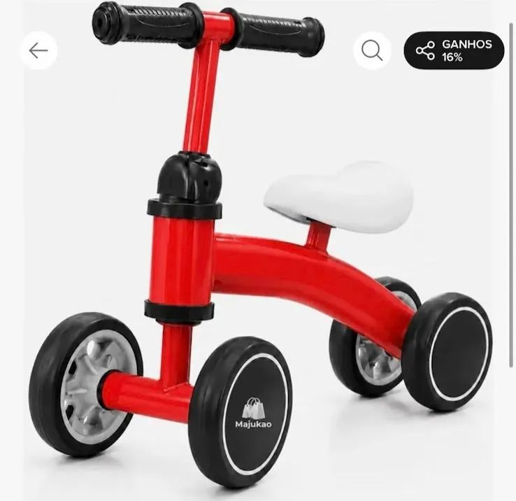Bicicleta de equilíbrio infantil 