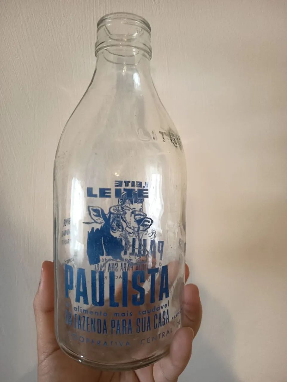 Garrafa de vidro de leite