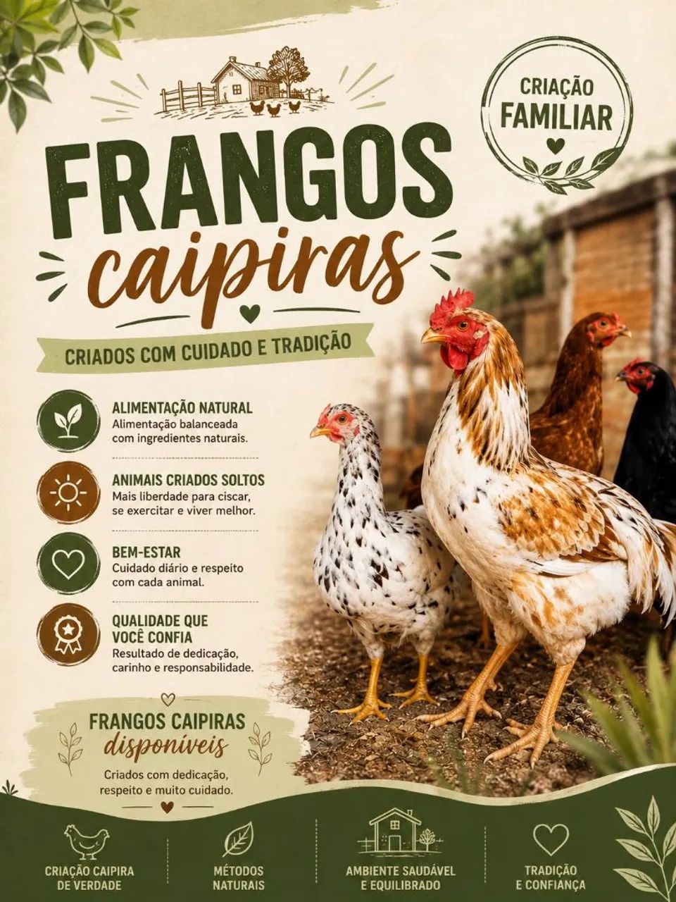 Galinhas de capoeira