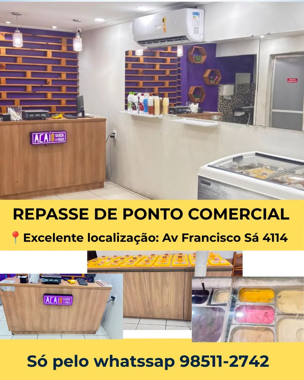 Repasse de loja de açaí 