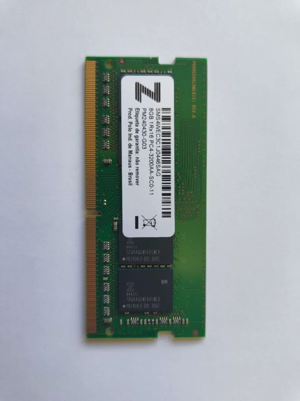 Memória RAM 8gb DDR4 Notebook 