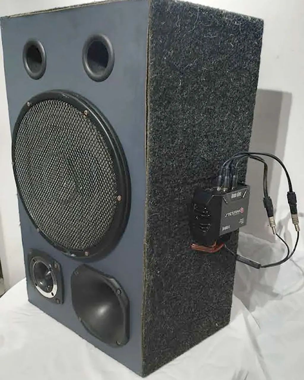 Som Automotivo Completo: Caixa Trio + Módulo Amplificador 400x4