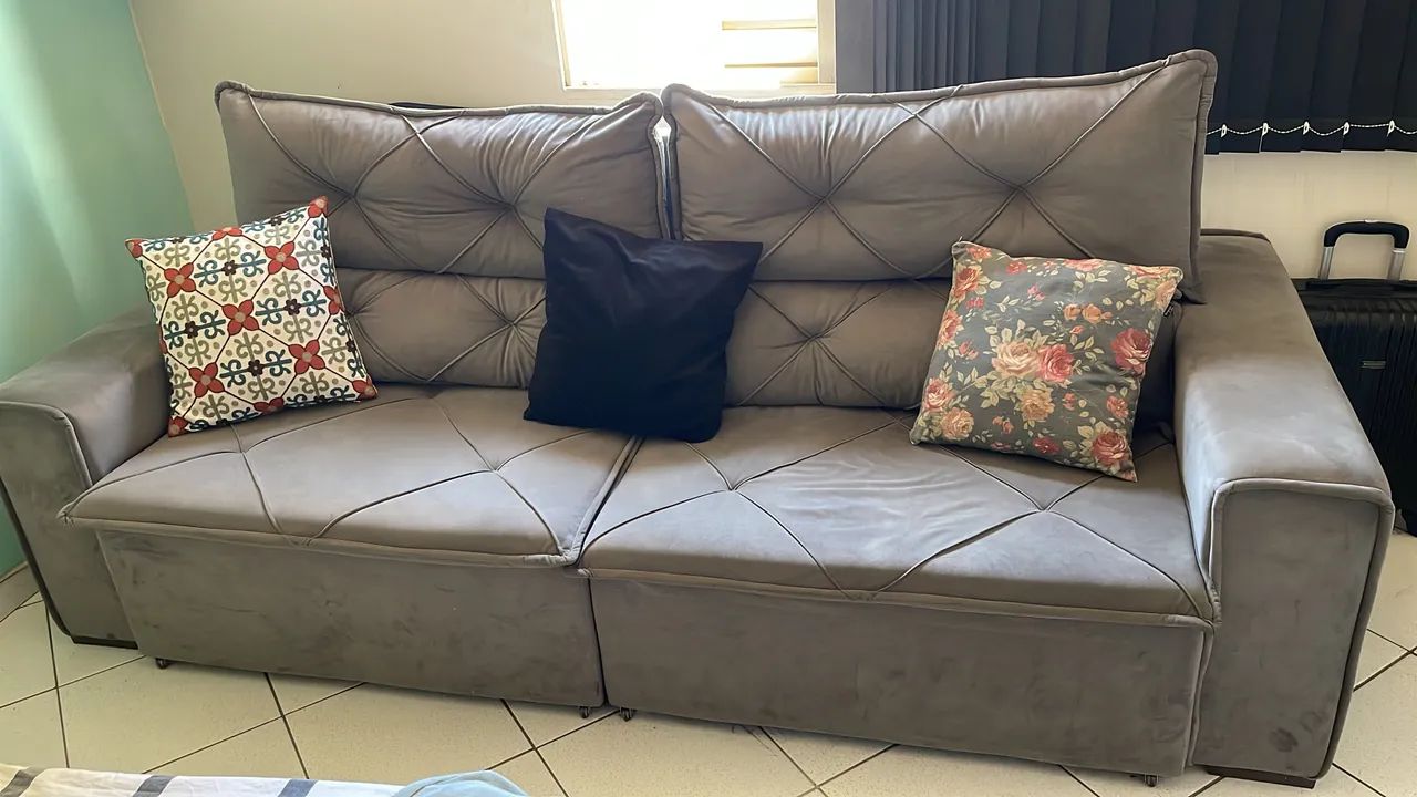 Sofá retrátil e reclinável 2,50m - Foto 2