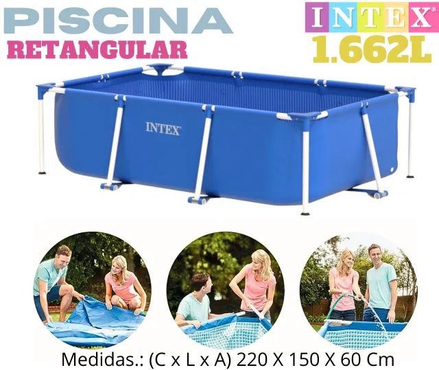 PISCINA INTEX RETANGULAR METAL FRAME 1.662 LITROS. - Foto 5