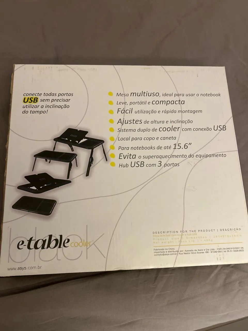 Mesa e-table com cooler para notebook com mouse pad - Foto 2