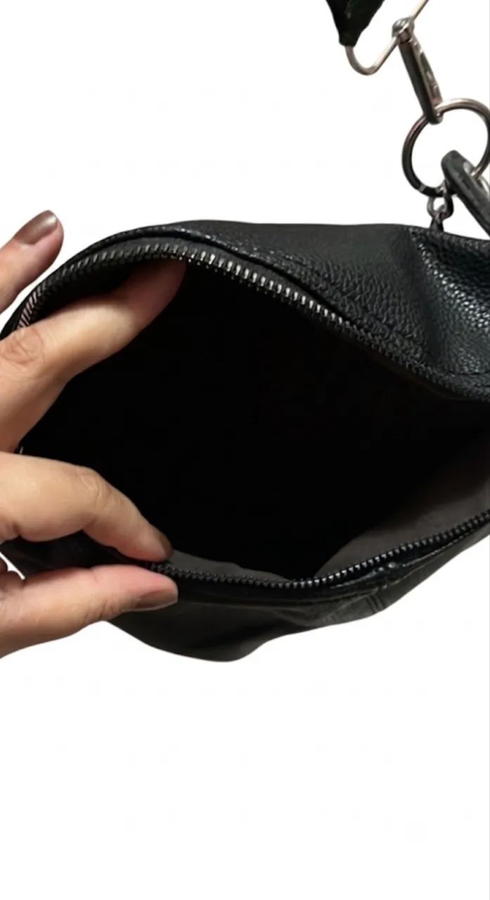 Bolsa feminina transversa preta - Foto 4