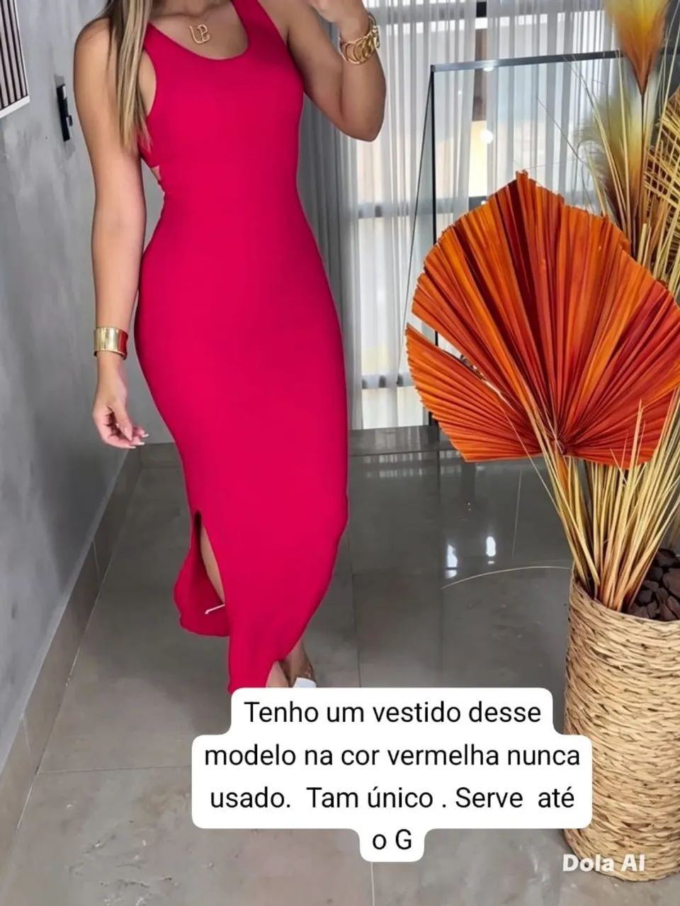 Vestido longo. 