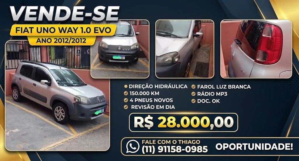 Fiat Uno WAY 1.0 EVO Fire Flex 8V 5P 2012