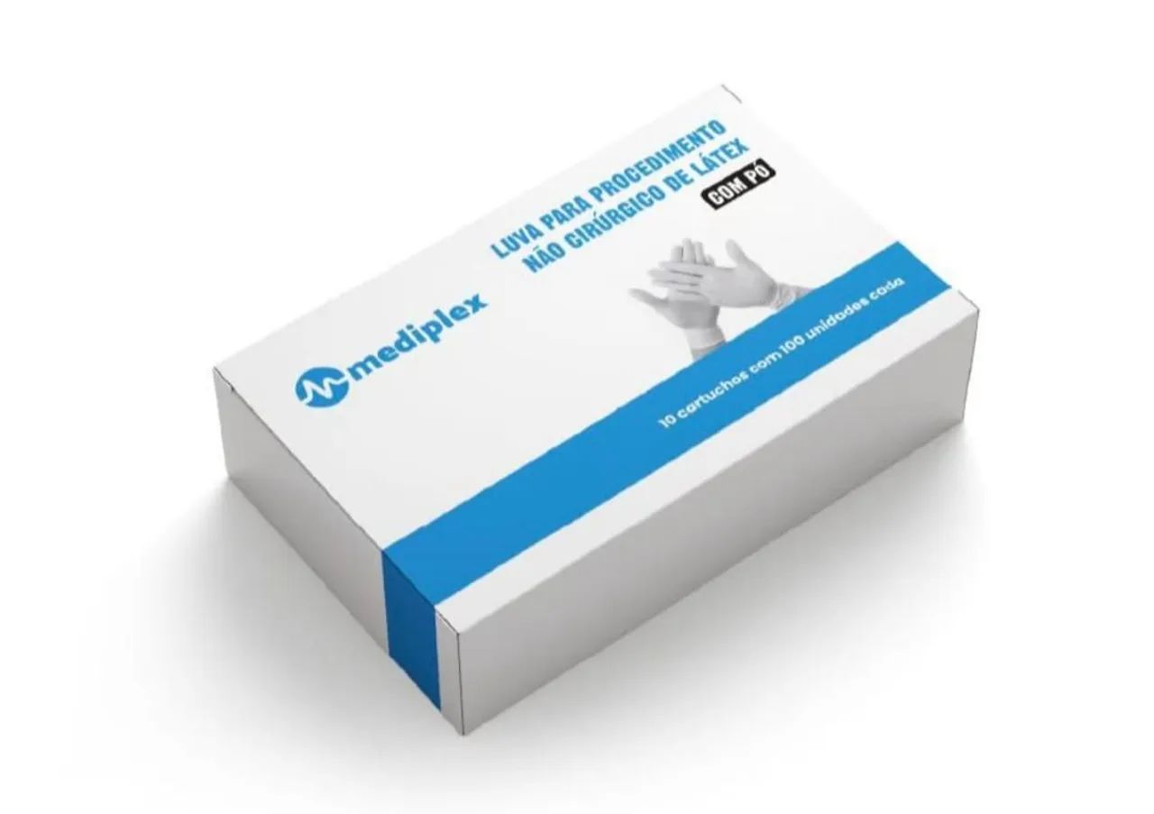 Luva de látex com pó 