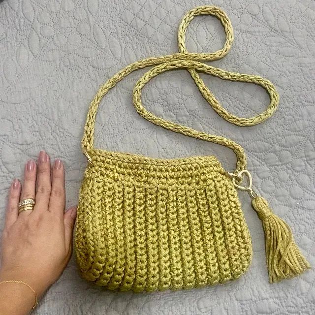 Bolsa de Crochê Artesanal - Foto 3