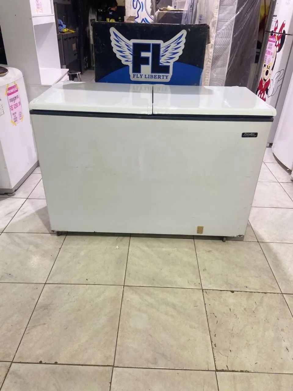 FREZER HORIZONTAL ESMALTEC 2 PONTAL500 LITROS  