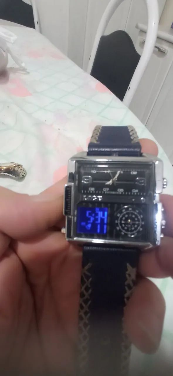 Relógio Lige original dual time + digital 