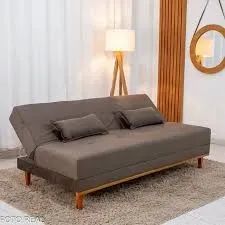 Sofa cama marrom  em veludo PRODUTO NOVO DE LOJA 