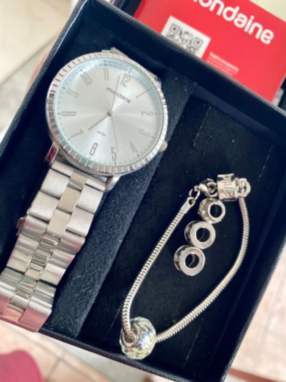 Relógio Mondaine c/ Pulseira e Berloques - Foto 2