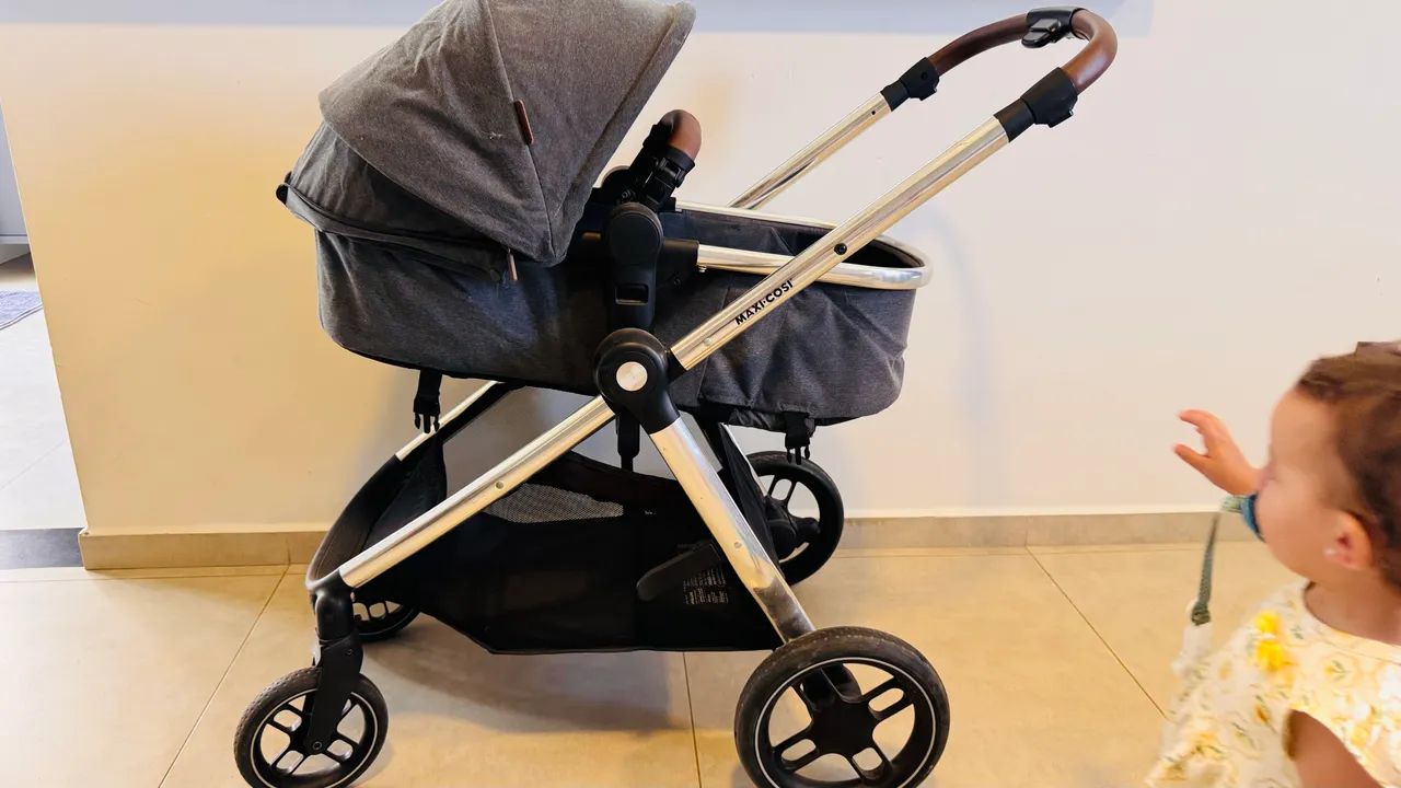 Carrinho de bebê máxi cosi Anna luxe twillic grey - Foto 3