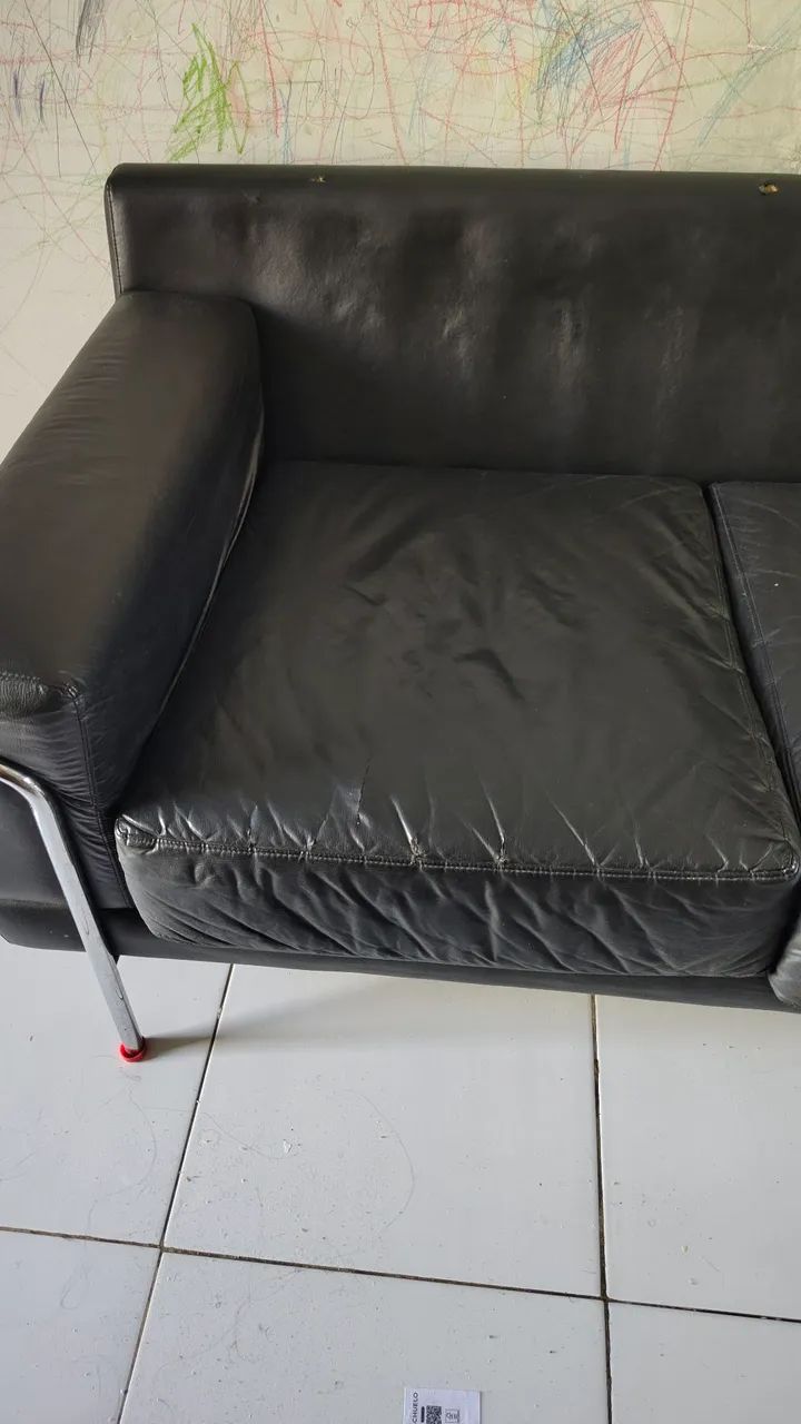 SOFÁ DE COURO 2 LUGARES - Foto 4