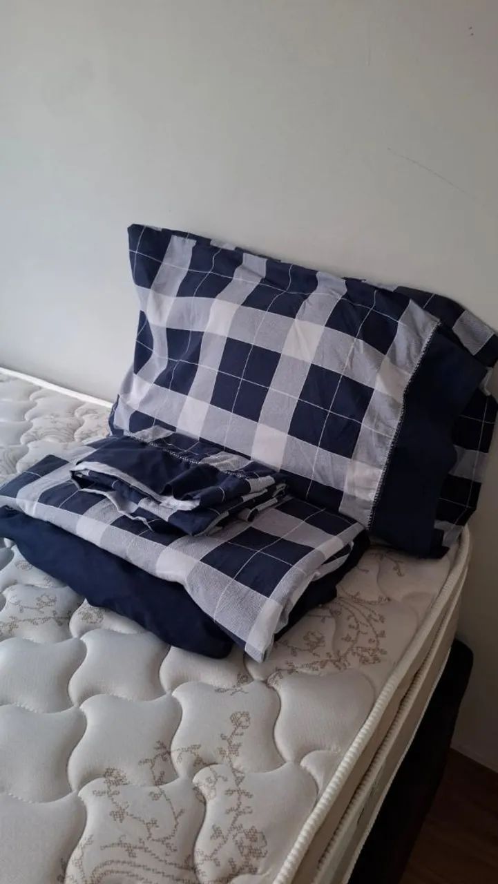 Cama Box Baú Colchão Ortobom Airtech Springpocket+Kit lençol - Foto 4