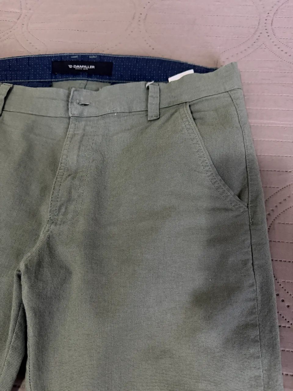 Calça de sarja Damyller (44) - verde musgo - Foto 5