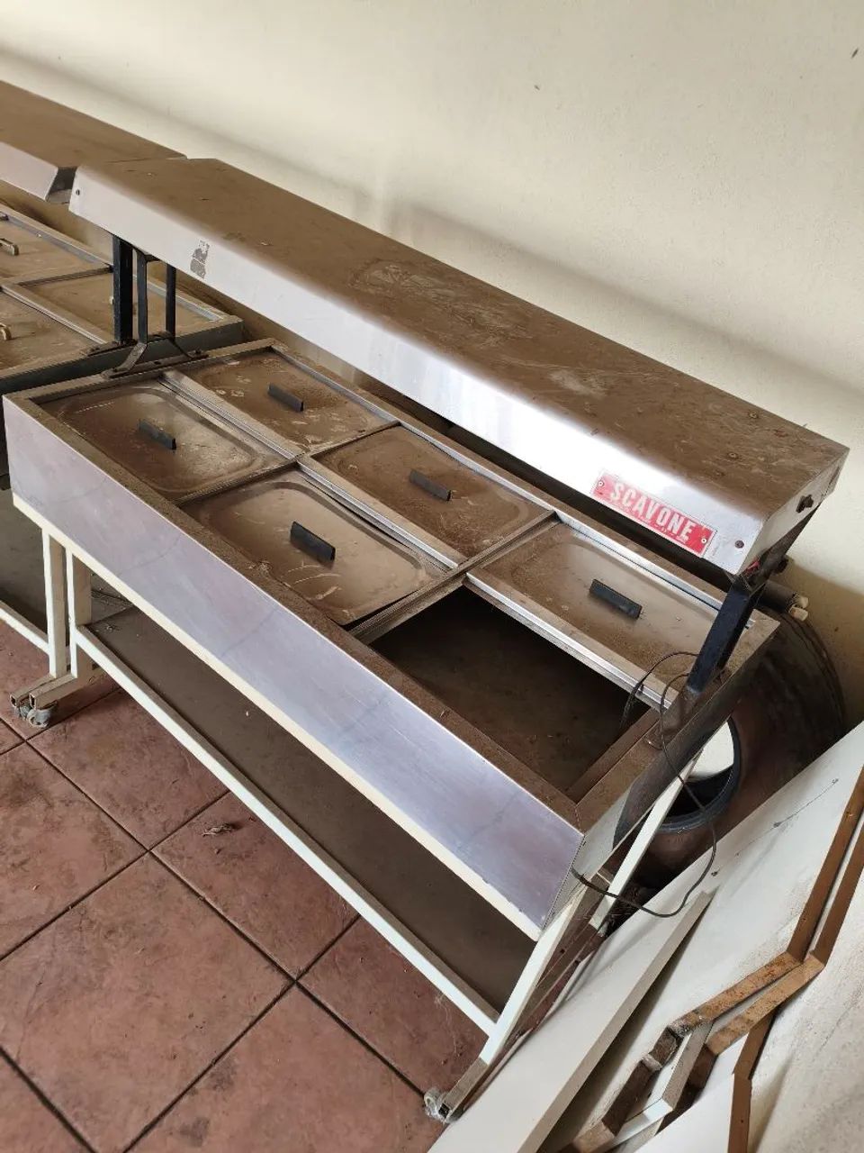 2 balcões para buffet self-service térmico 220v (banho-maria)