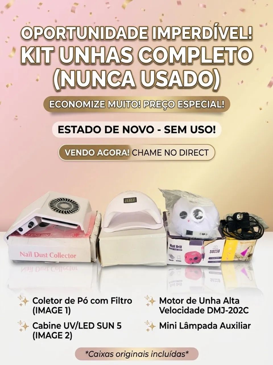 Kit alongamento de unhas 