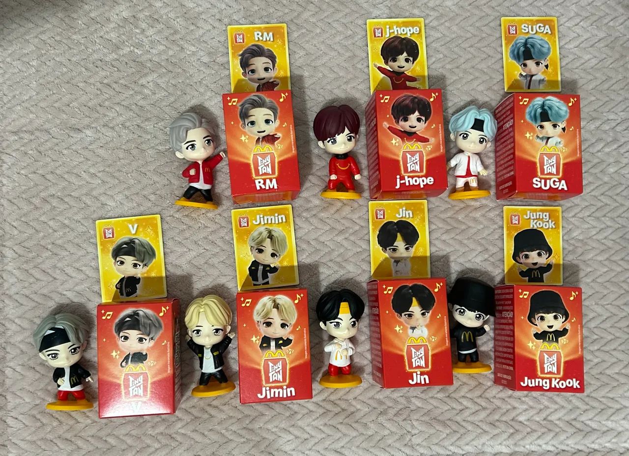 BTS TinyTAN iKON 2PM グッズ まとめ売り Coleção completa BTS tiny tan Mac Donald?s - Hobbies e coleções