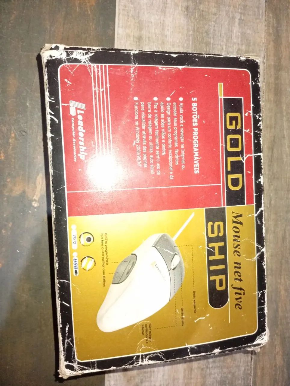 Mouse antigo Gold ship novo - Foto 2