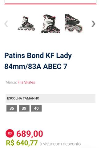 VENDO Roller FILA! Pouco uso! - Foto 3