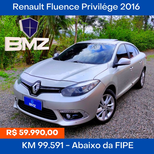 FLUENCE PRIVILÉGE 2016 ABAIXO DA FIPE