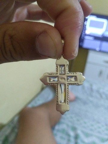 Crucifixo te prata antigo  - Foto 5