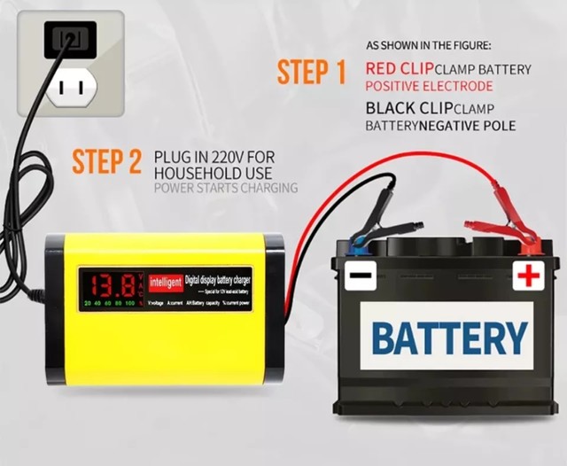 Carregador baterias chumbo/ácida 12V 2ah inteligente display Led bivolt-auto top - Foto 2