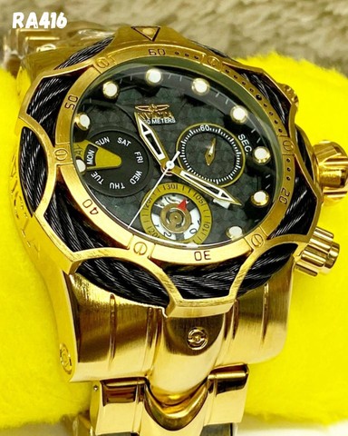 Comprar Relógio Masculino Invicta Venon Hybrid Skeleton Dourado a prova  dagua - R$149,99 - Rélógios no Atacado