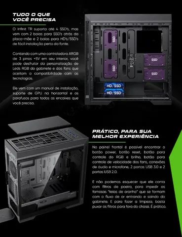 Gamemax Brasil - Feito. GABINETE GAMEMAX INFINIT TR +